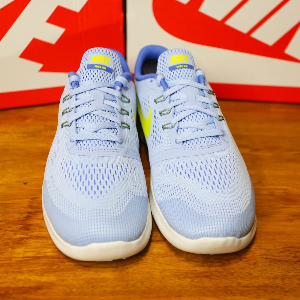 Nike Free RN GS Girls Medium Blue 833993-403 Lime - Picture 4 of 7
